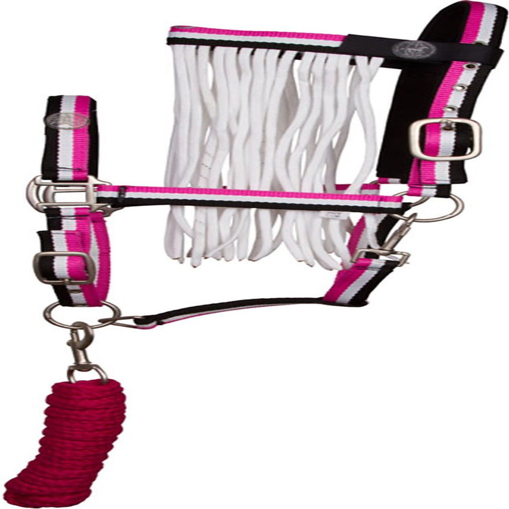 Imperial Riding - Set Van Halster, Touw En Vliegenfrontriem - Neon Pink Pony
