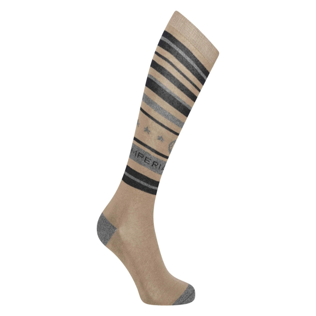 Imperial Riding Rijsokken IRHStripy Sparkle Cappuccino 35-38