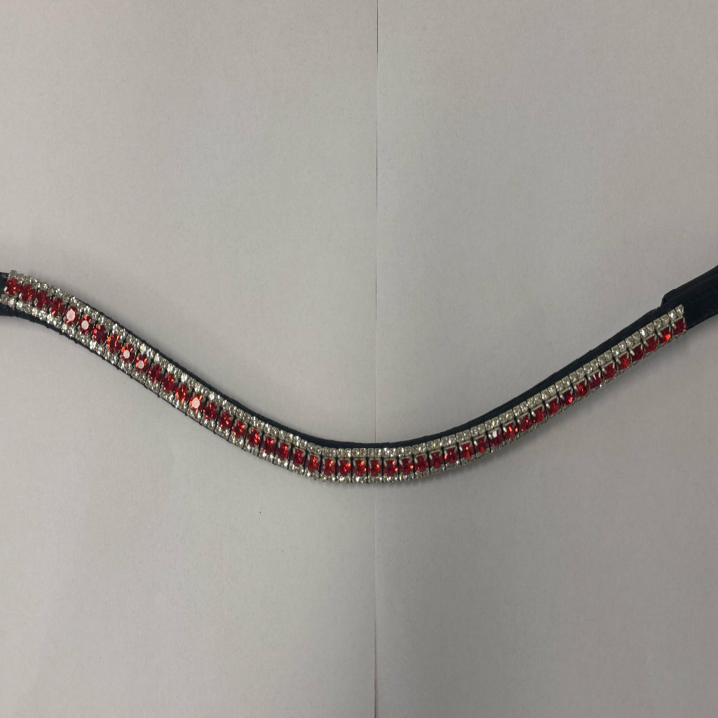 HANDMADE frontriem -Rood/Silver - COB