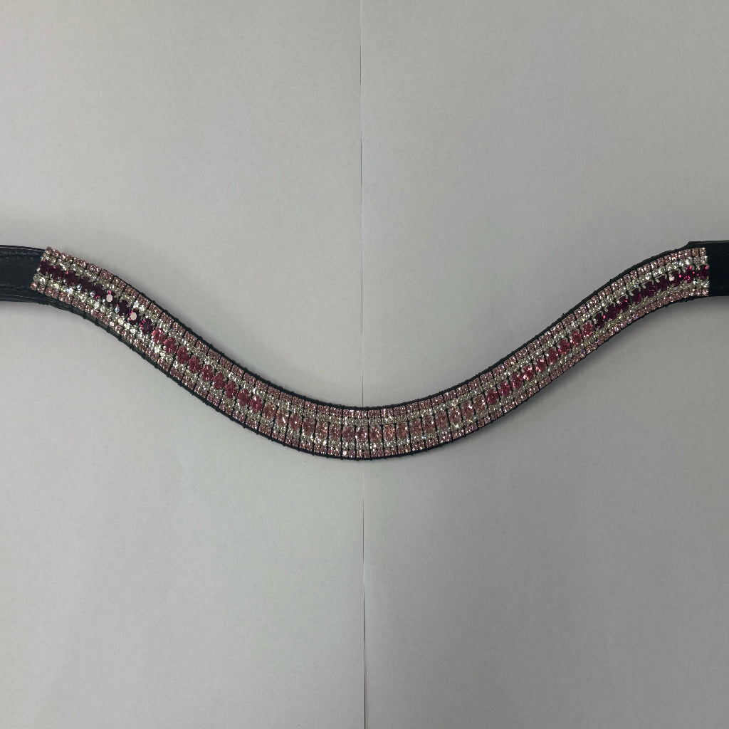 HANDMADE frontriem -Roze/Silver - FULL