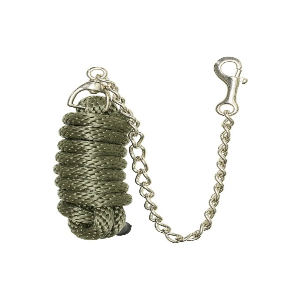 Imperial Riding Halstertouw met Karabijnsluiting en Hengstenketting Olive Green