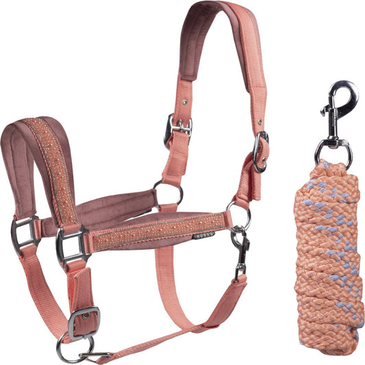 Horka Halster Set EP Crystals & Pearls Rosewood Pony