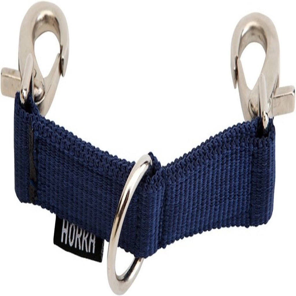 Horka Longeerstuk Met D-ring Polyester 13 Cm Blauw