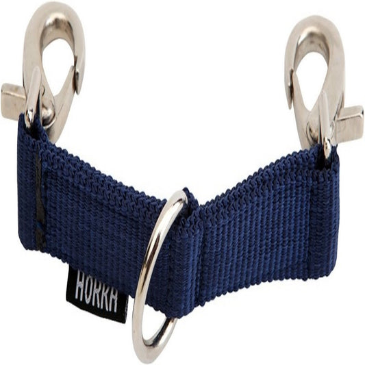 Horka Longeerstuk Met D-ring Polyester 13 Cm Blauw